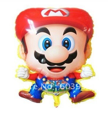 Mario Birthday Cake on Sale 100pcs Lot Super Mario Bros  Foil Balloon Birthday Party Supplies