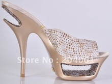 Wholesale women shoes,sandals,slides,high heeled slipper,suede shoe,fashion sandal,rhinestone shoes,colorful beige&Free shipping