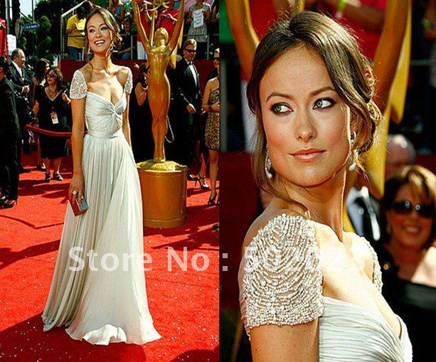 shipping ruffle size color designer gown red carpet celebrity dress ...