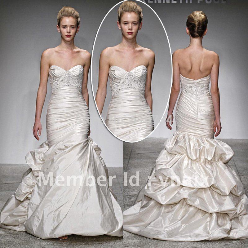 Vnaix W0006 Designer Sweetheart Ruffled Taffeta Mermaid Wedding Dress