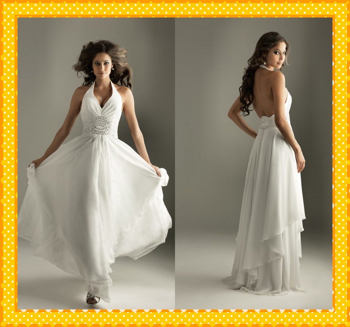 Long flowing white dress - Best dress image