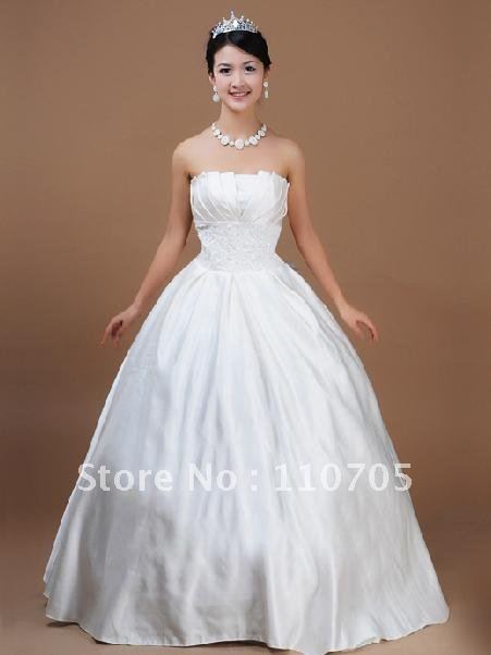 2012 bright damask bowknot big wedding dress court show thin the bride 