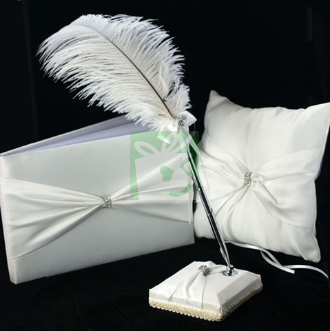 Free Shipping Wedding Party Stuff Supplies Pure Shimmering Simple Guestbook 