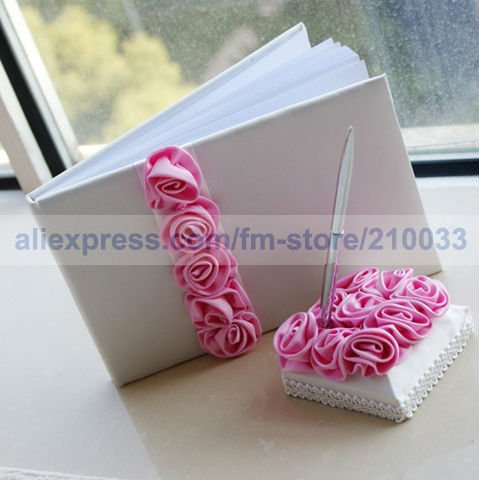 Free Shipping Bold Pink Luxury Rose Lined Wedding Ceremony Accessories 