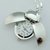 Fashion jewelry ! White steel ladybug pocket watch with chain necklace,chain watch,alloy pocket watch