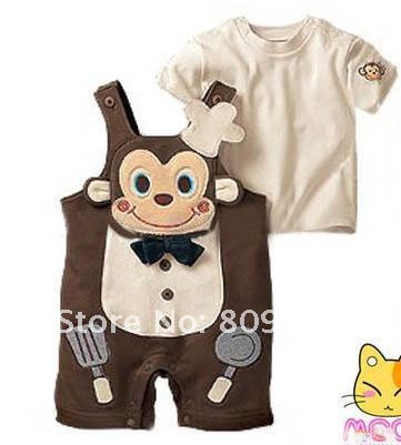 Sexy Baby on Shipping Hot Sale Baby Suit Boys T Shirts Baby Suspender Trousers Baby