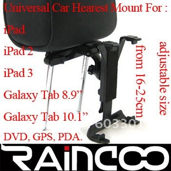 Car headrest mount for iPad 2, size perfect for iPad 2 and ipad 3. holder for iPad 3, PP bag packing