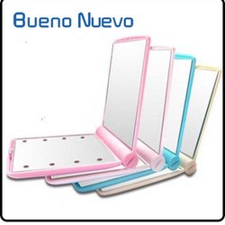10pc/lot Fashion LED Makeup Mirror Girls Compact Cosmetic Make Up Mirror With 8 LED Lights HOT SALE FAST POST HIGH QUALITY R1026(China (Mainland))