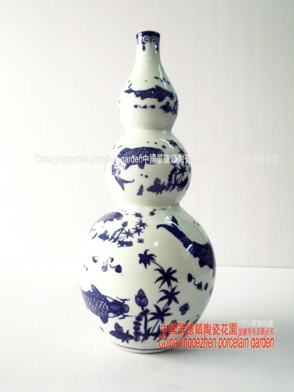 Wedding decoration blue and white porcelain vase Home
