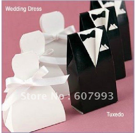 Candy Favor Boxes on Favor Box Wedding Candy Boxes Bride Groom Tuxedo Favor Box Wedding