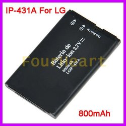 Mobile Phone Battery IP-431A For LG KM330 KP100 KP108 KP190 KF310 KU380 Cellphone 800mAh Cellular Free Shipping,30pcs/lot(China (Mainland))