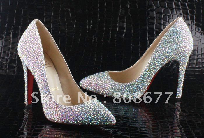 2014 Summer New Style Open toe Cut outs Crystal Rhinestone Ladies ...