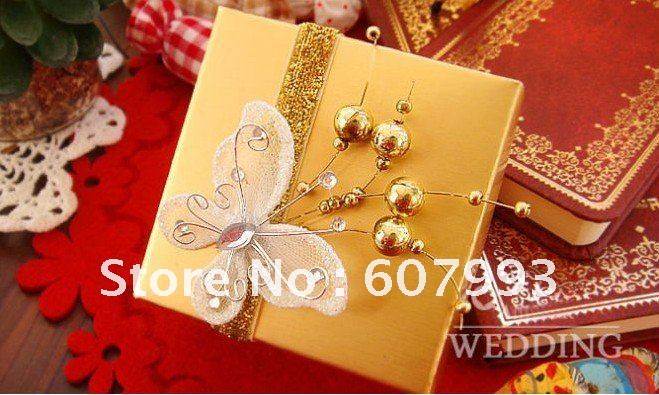 Favor box Golden Butterfly Wedding Candy Boxes party gifts box chocolate 