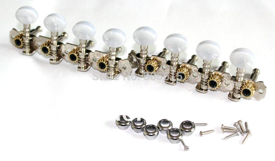 White Pearl Concave Mandolin Machine head - classical guitar peg set Chrome color tuner