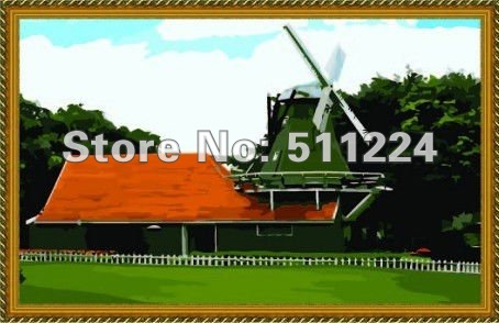 House-Windmill-scenery-gift-DIY-oil-painting-by-numbers-kits-40x70cm 