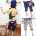 2010 new  Boy's Car embroidered plaid flange cotton pants wild pants