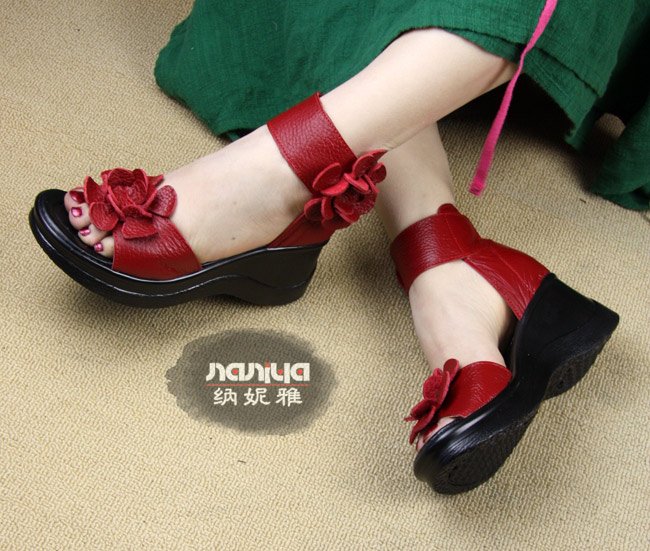 ... Women's cute sandals lady's leather sandals shoes original design 8815