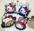 48pcs/lot Wholesale Free shipping 4 designs Hello Kitty key cap,key chains/key rings/pendant/Keychains,KT_C064