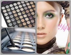 Free Shipping best 88 Nude Brown Warm Colour Neutral apply Eyeshadow Palette Makeup Eye Shadow Power Palette Kit Set W88(China (Mainland))