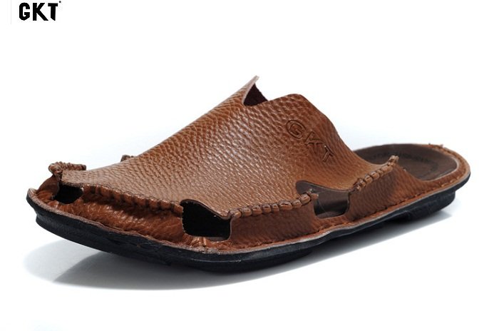 Euramerican mode hommes sandales en cuir souple, de loisirs d'Ã©tÃ© ...