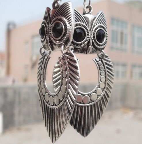 silver big earrings