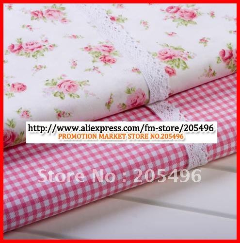 Free shipping! upholstery Lace home Textile cotton material Fabric cloth for clothing pillowslip quilt top wholesale(China (Mainland))