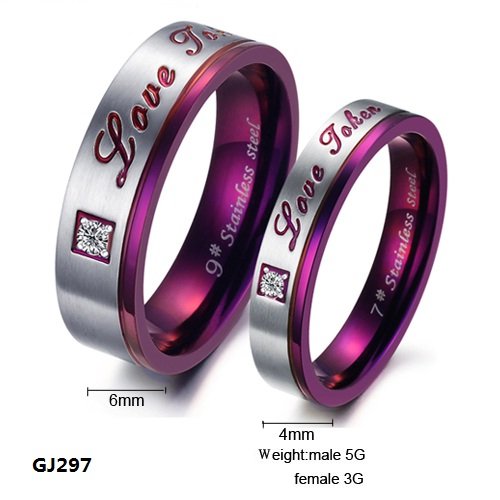 Fashion-Jewelry-316L-Stainless-Steel-Rings-Purple-Circle-Zircon-Love ...