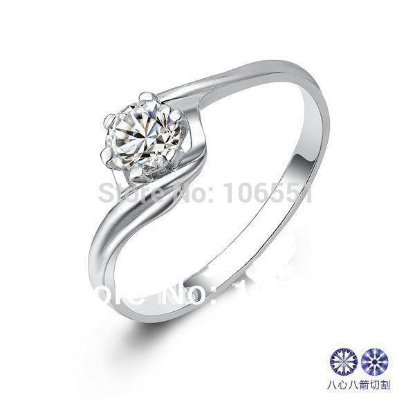 ... woman 925 sterling silver ring fashion stone finger zircon flower gift
