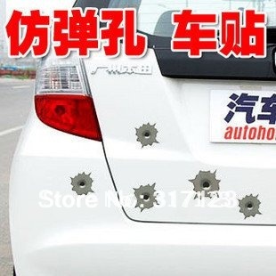 Bullet Holes Stickers For Car/Wall Funny Car Decals Custom Stickers ...