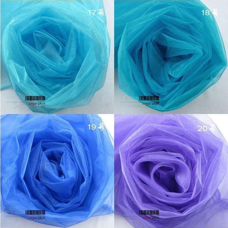 105etres/1roll.Organza with 24 colors.Breadth:70-75cm.Organza suit for Chair sashes. Wedding Birthday Celebration Party.etc.(China (Mainland))