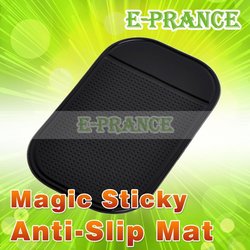 A esteira antiderrapante da almofada pegajosa mágica poderosa do gel de silicone para a cor do preto do carro do telefone PDA mp3 mp4 livra o transporte