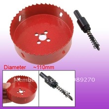 Red 110mm Diameter Hole Cutting Tool Bimetal Hole Saw