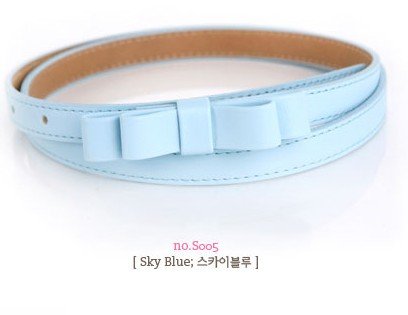 Free Shipping,Min.order is $15 (mix order)Whlesale Sweet princess belt with double bow, candy color,mix 12 color,9416