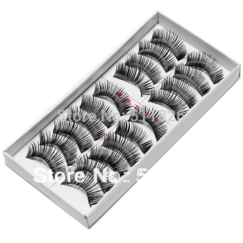 Free shipping New 10 Pair Thick Long False Eyelashes Eyelash Eye Lashes Voluminous Makeup #8472
