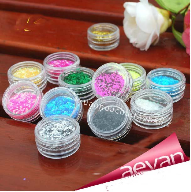 Free Shipping 12 Color Nail Art Product Paillette luxurious Nail Art Design