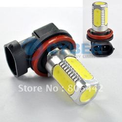7.5W Super Bright SMD H8 Vehicle LED White Day Driving Fog Light Car Bulb Lamp Free Shipping(China (Mainland))