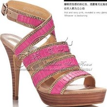 Cross straps rome fashion sandals,high-heeled Handmade rhinestone snakeskin gladiator sandals women crystal shoes&Free shipping