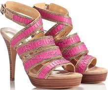 Cross straps rome fashion sandals high heeled Handmade rhinestone snakeskin gladiator sandals women crystal shoes Free
