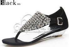Retro Rome sandals,flat hand-beading sandals,sheepskin rhinestone suede women crystal shoes black,beige,white&Free shipping