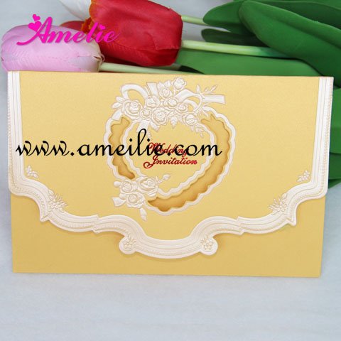 Wedding Cake Supplies Wholesale on Wholesale Gold Elegant Wedding Invitations Card Wedding Decorations