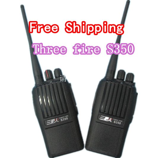 7W 16CH Walkie Talkie UHF VHF Three fire S350 Interphone Transceiver Two Way Radio Mobile Portable