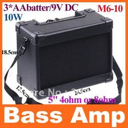 Electric Guitar Amp\Amplifier,Bass Amp,M6-10 10W 3*AA battery/9V DC Free shipping(China (Mainland))