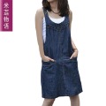 Free Shipping! 2013 Summer Plus Size New Fashion Women Suspenders Tank Vest Loose Dress Denim Dress L-5XL D0630#