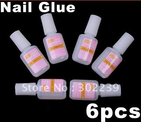 NAIL GLUE For False French Tips Nail Art, 6pcs/Lot HB4837 Free Shipping,