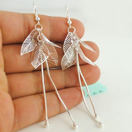 N1319 Foreign trade single adorn article Alloy element more leaves tassel necklace Vintage Style Necklace Jewelry Free shipping