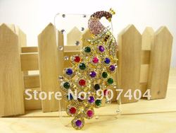 Free Shipping 10X Bling 3D Peacock crystal cover case for iPod Touch iTouch 3G 3rd 3 Gen 2 2nd 2G wholesal(China (Mainland))
