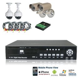 4CH Waterproof CCTV IR DVR System - 500GB HDD Network Video Recorder - S729(China (Mainland))