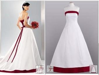 Wedding Dress Stores on Nwt David S Bridal Apple Red   White Corset Wedding Dress Size 2 Never