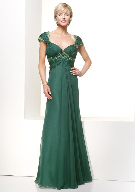emerald bridal dress
