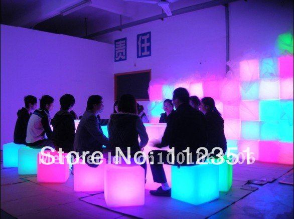 Aliexpress.com : Buy LED cube stool lighting stool for bar ...